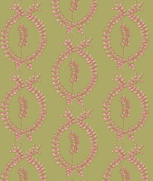 Laurel-Overlay-Large-Olive-Geranium-GC Laurel-Overlay-Large-Olive-Geranium-GC