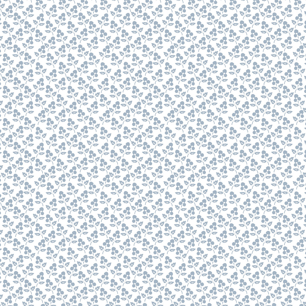 Pansy Block Blue - linen