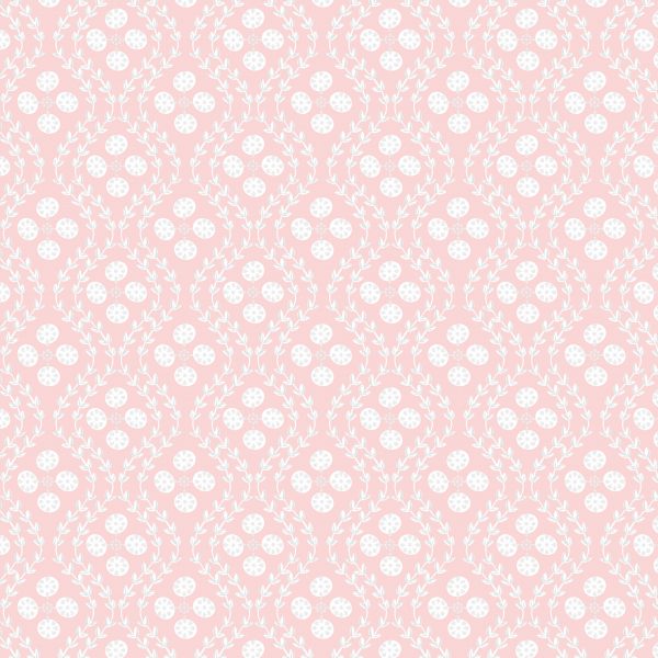 "Alice" Linen in White Grey on Pale Pink