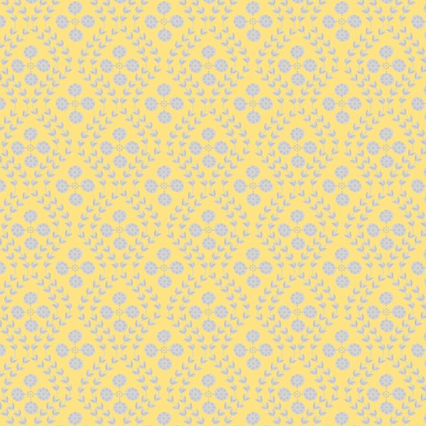 "Alice" Linen in Pale Grey on Yellow