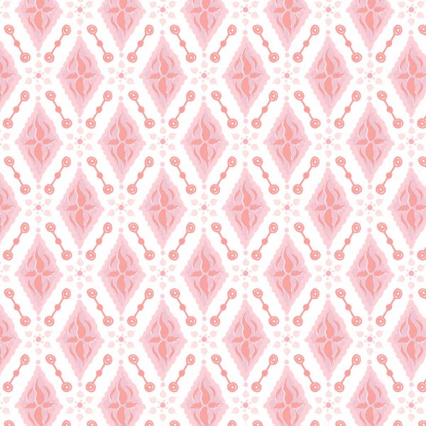 "Basil" Linen in Pinks