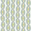 "Flora Stripe" Linen in Blue Moss