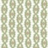 "Flora Stripe" Linen in Green Bark