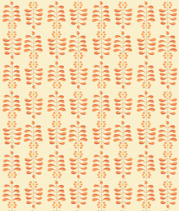 "Ladder Leaf Standard" Grasscloth in Corals on Ground