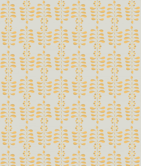 "Ladder Leaf Standard" Grasscloth in Egg on Grey