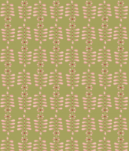 "Ladder Leaf Standard" Grasscloth in Pink on Grass