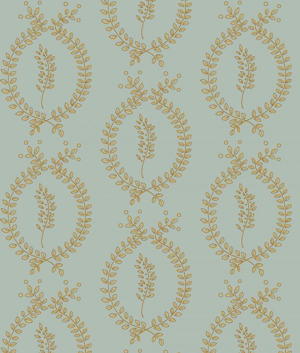 "Laurel Overlay Large" Grasscloth in Blue Straw