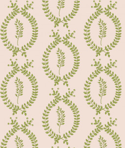 laurel-overlay-large-green-rose-gc.jpg "Laurel Overlay Large" Grasscloth in Green Rose