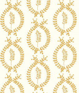 laurel-overlay-large-mustard-gc.jpg "Laurel Overlay Large" Grasscloth in Mustard