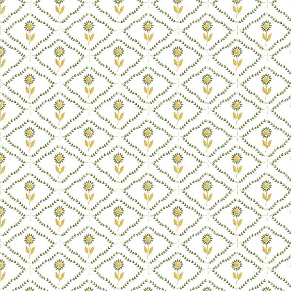 "Leaf Flower" Linen in Butter