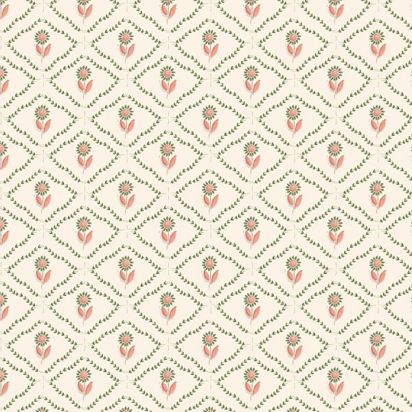 "Leaf Flower" Linen in Oatmeal