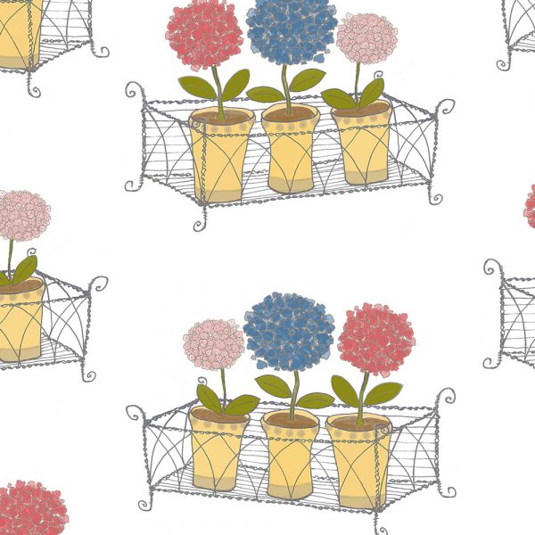 "Maud's Basket" Linen in Multi