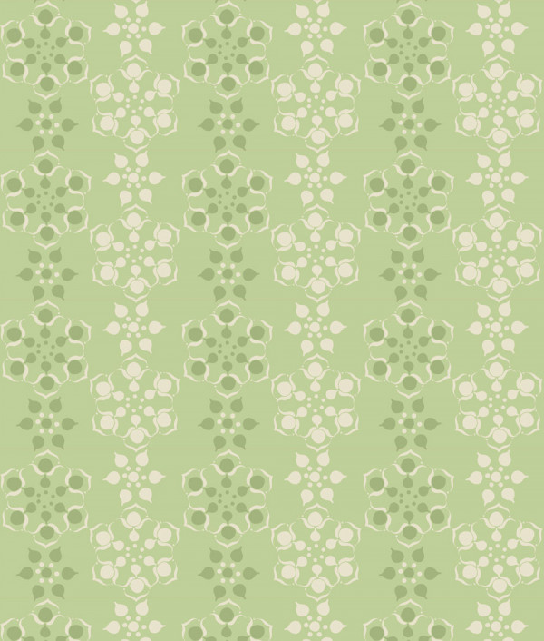"Ogee" Grasscloth in Stone on Green