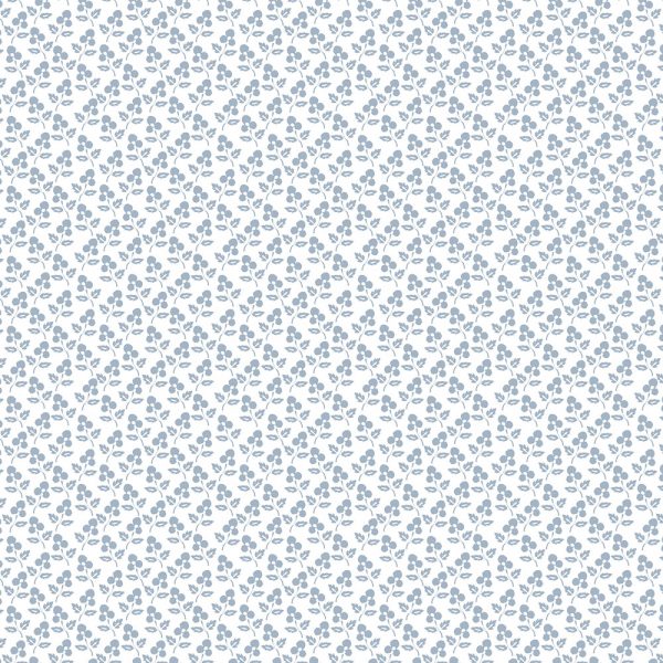 "Pansy Block" Linen in Blue